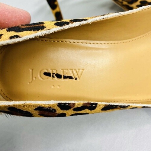 J.Crew $298 Elsie Pumps in Leopard Calf Hair Size 6.5M K7890 - Picture 6 of 8