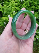Siberian Two Tone Jade Bangle 61 grams , AA QUALITY