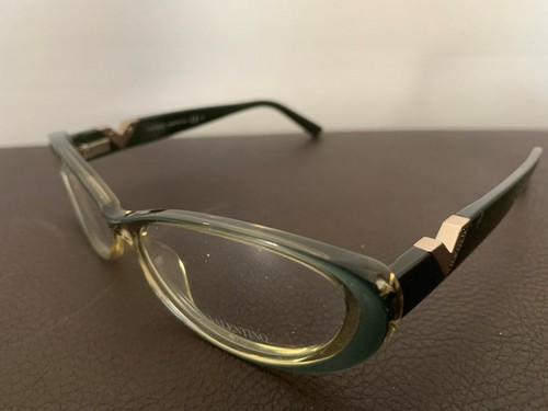  VALENTINO Small Oval Frame Green Eyeglasses Glasses 5762 PBL 140 Made Italy - Picture 9 of 12