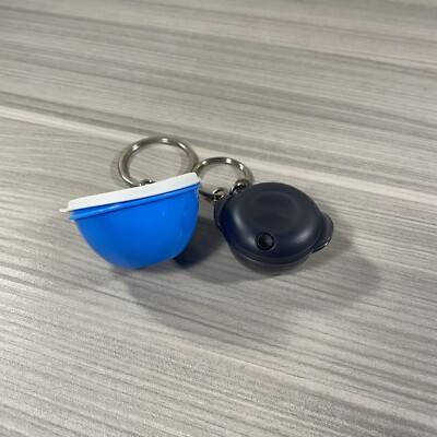 Tupperware Keychain Set of 2 Mini Thats-a-bowl Heat n Serve Original Bags New!