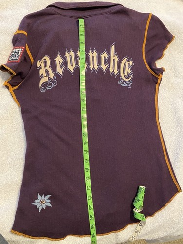 Unique Alp-N-Rock Womens Henley Shirt Revanch Nothing Sweet About Me Aubergine - Picture 19 of 19