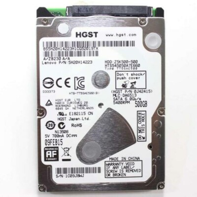 Lenovo 500GB Laptop Hard Drive HDD 2.5 SATA 16200383 ST500LT012