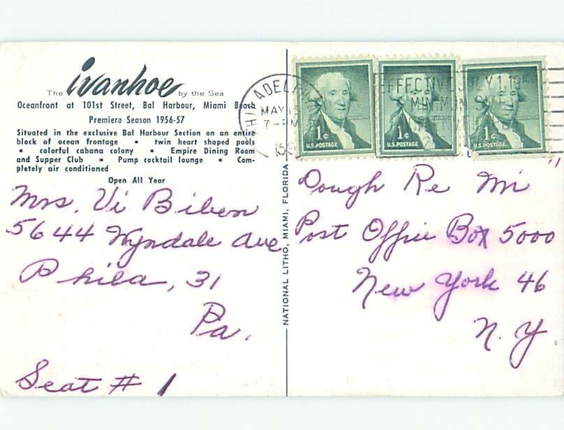 Pre1980 IVANHOE HOTEL Miami Beach Florida FL W5379 eBay