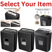 Commercial Paper Shredder Industrial 6/8 Sheet Cross Cut Heavy Duty Home Office