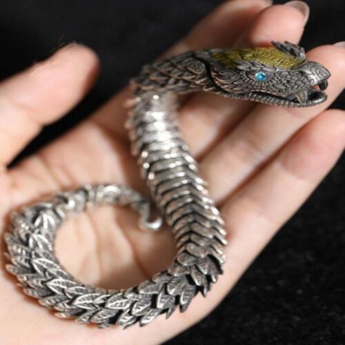 Dragon/Snake Bracelet Men's Lucky Gift Bangle Jewelry - Picture 9 of 9