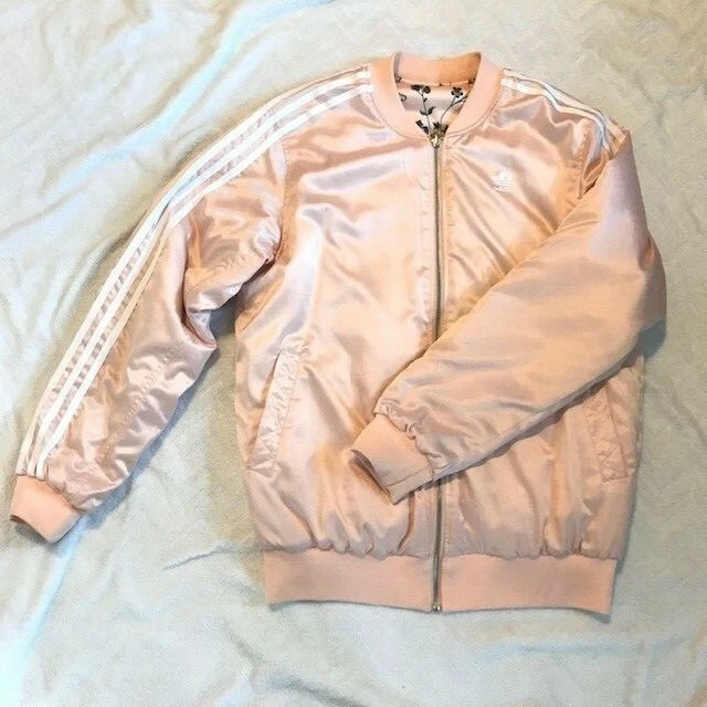 Adidas satin hotsell bear bomber jacket