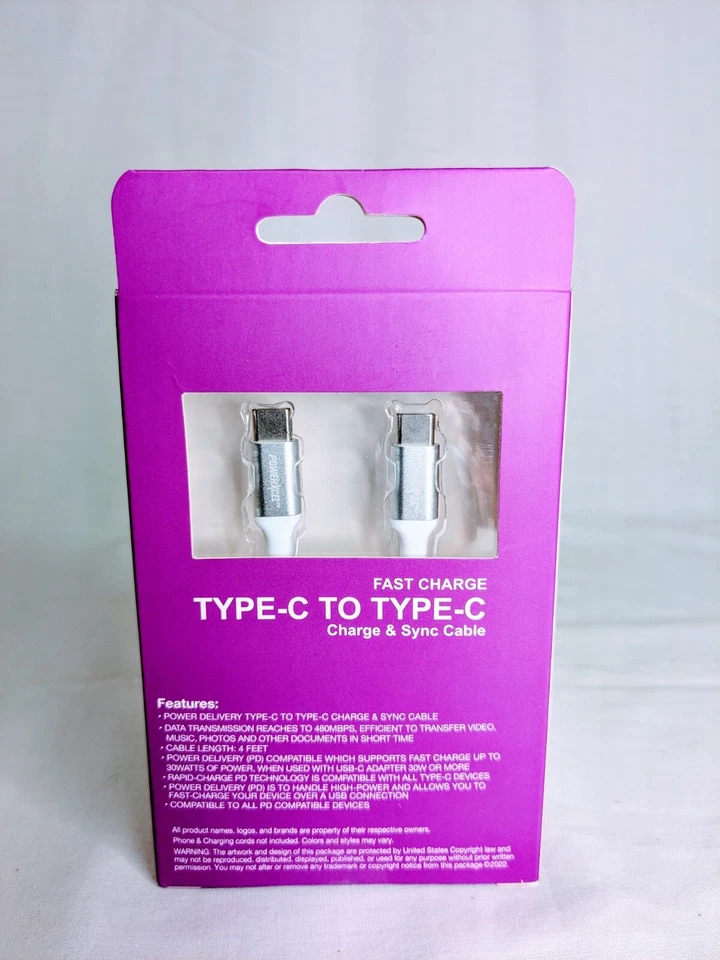 Cargador de C a C de 4 pies Foto 4 de 4