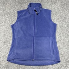 Woolrich Fleece Vest Women's Medium Ultra Violet Full Zip Pockets Outdoor