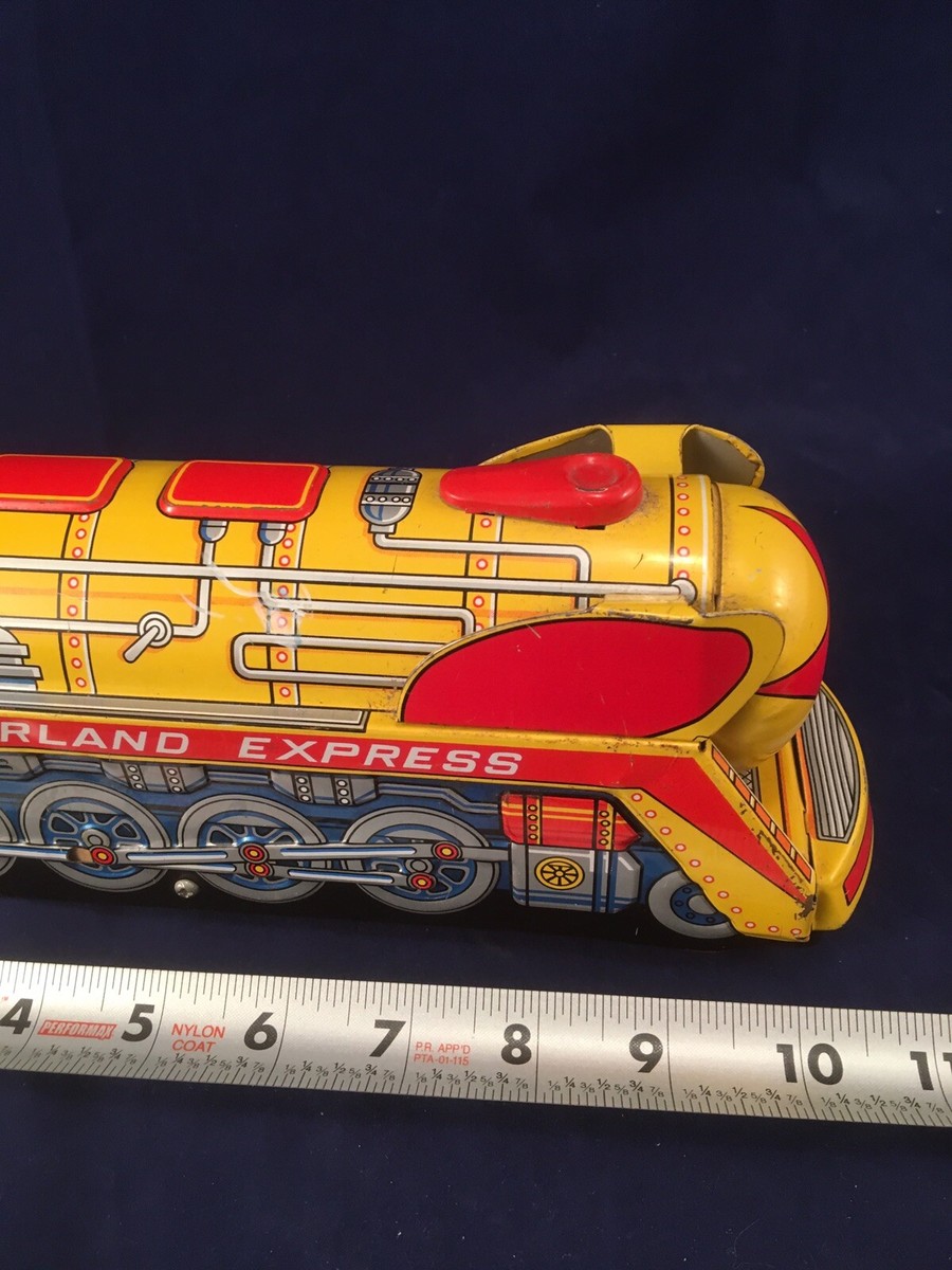 VINTAGE OVERLAND EXPRESS TIN TOY TRAIN 4287 MADE IN JAPAN WORKS