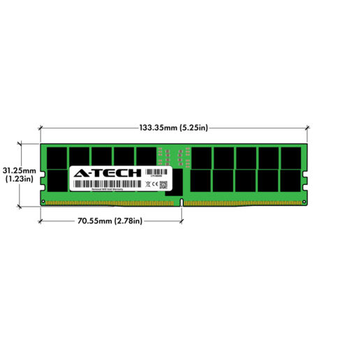 A-Tech 512GB 8x 64GB 2Rx4 PC5-44800R RDIMM DDR5 ECC REG EC8 Server Memory RAM - Picture 3 of 6