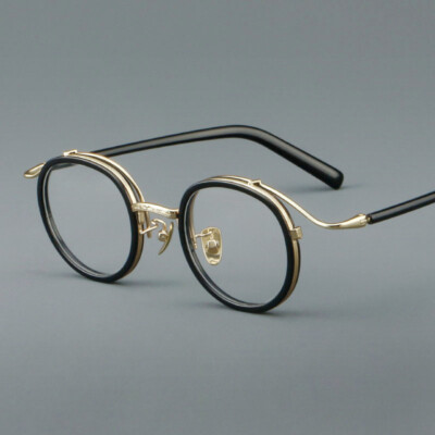 Fashion Acetate Eyeglass Frames for Women Men Spectacles Full Rim Round Eyewear