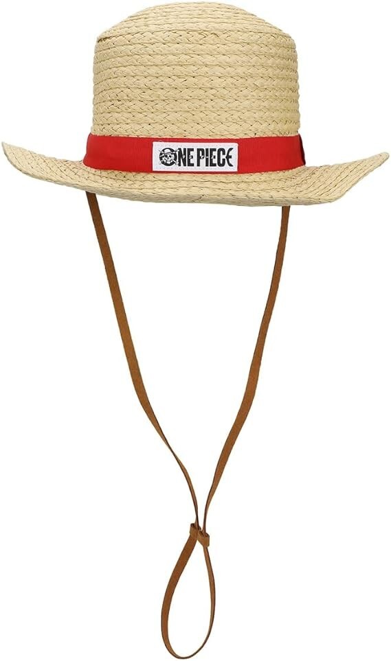 Netflix Official One Piece Luffy Cosplay Straw Bucket Hat W/ Chin Rope  Brown NEW