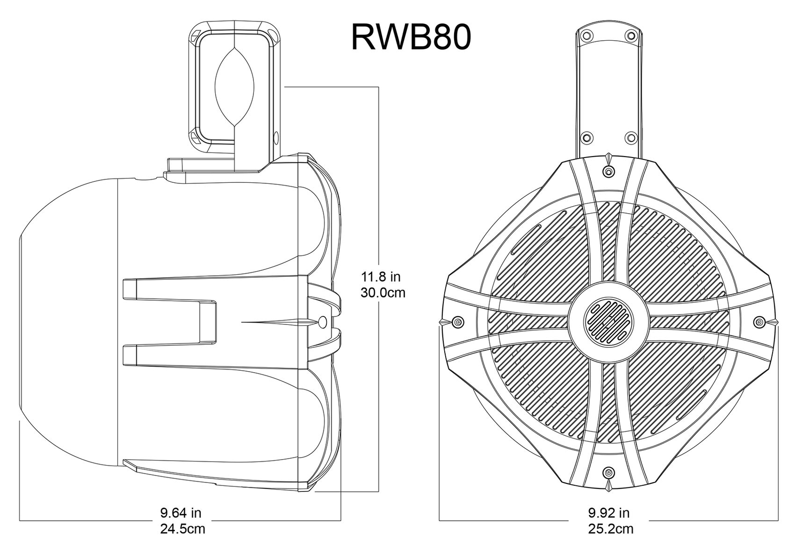 4 Колонки Rockville RWB90W с 8 башнями 4-канальный усилитель для Polaris RZRATVUTVCart