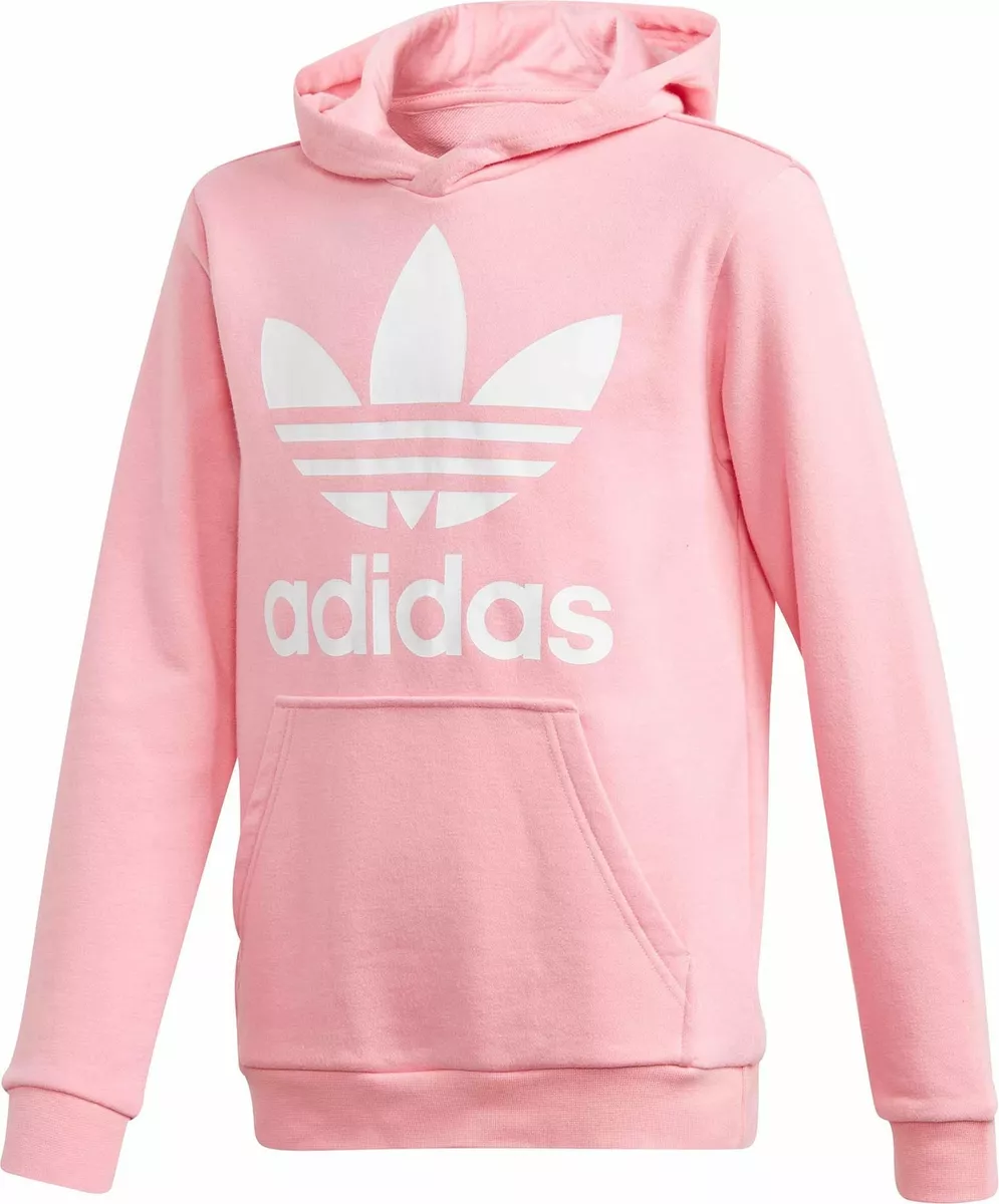 Adidas pink top trefoil hoodie