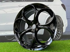 4 x 20 Inch 5x110 Drake Style Black Wheels: Fits For Alfa Romeo Stelvio Tonale