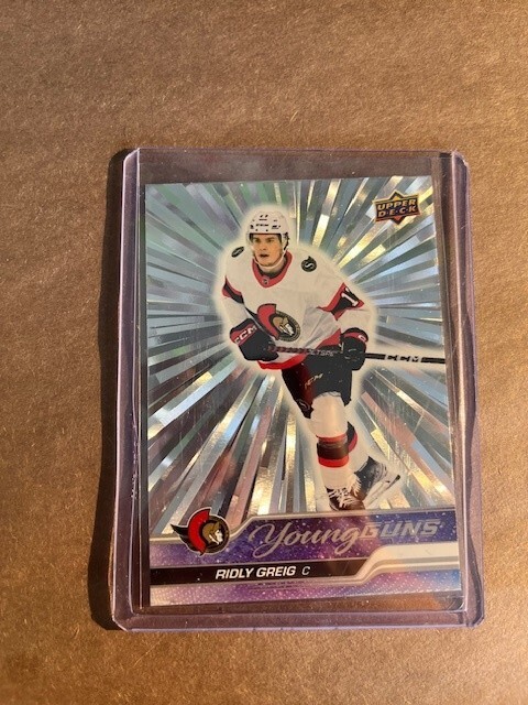 UPPER DECK 2023-24 RIDLY GREIG YOUNG GUNS OUTBURST #212 OTTAWA SENATORS