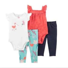 Carter's Infant 4-piece Layette Set, Pink NEW 6, 9, 12, 18 Months