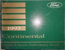 Manuel d'atelier d'entretien électrique et aspirateur Lincoln Continental 1993 