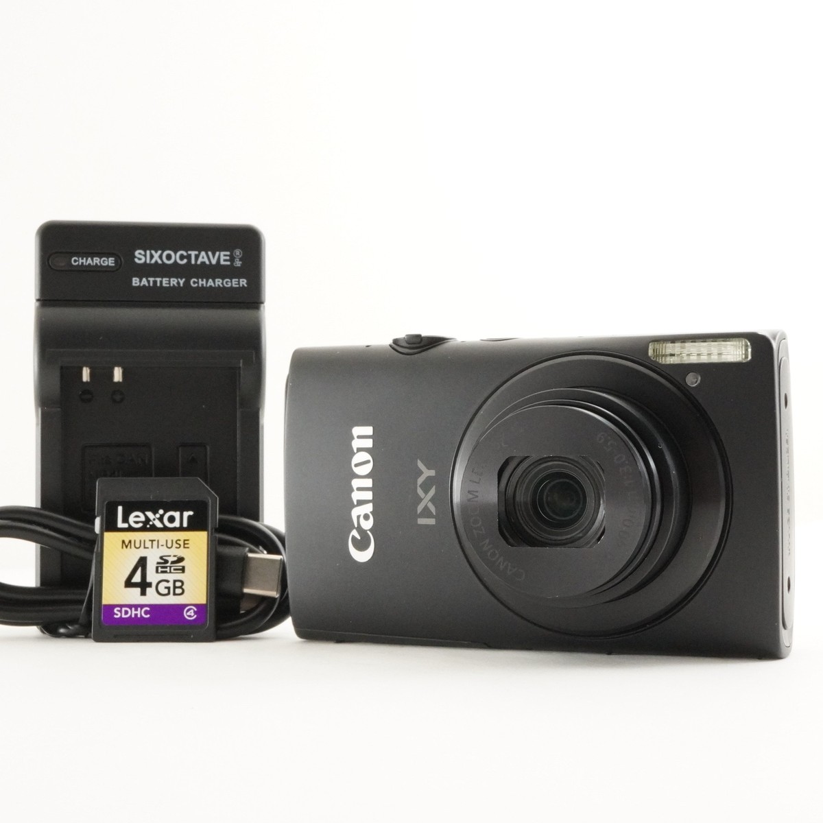 Canon IXY 600F Black With 4GB SDHC Card Compact Digital Camera 