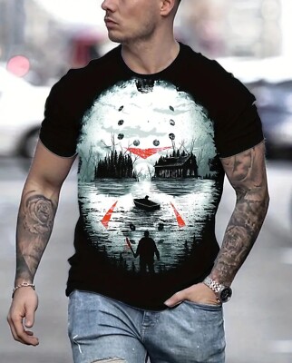 Friday The 13th TShirt Big Mask Design Size Large Horror T Shirt SHIPS ...