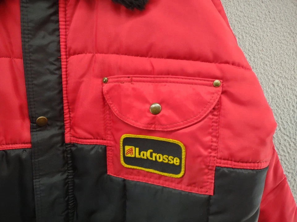 Chaqueta Abrigo Largo Aislante Cremallera Completa Puffer La Crosse De Colección Años 90 Para Hombre Talla L Foto 3 de 4