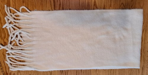 Anthropologie Ultra Soft Large Fringed Scarf Wrap Ivory 76" × 20" (90" W/Fringe) - Picture 3 of 9
