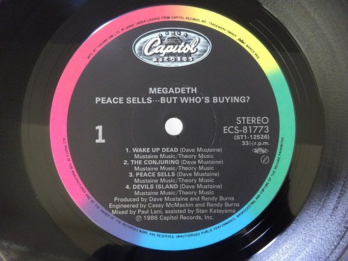 Megadeth Peace Sells... But Who's Buying? Capitol ECS-81773 Japan LP OBI - Picture 3 of 3