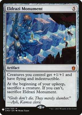 Eldrazi Monument (EX/NM) +1/+1 Flying Indestructible Set kann variieren MTG Magic