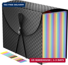 Expanding File Folders Accordion File Organizer with 24 Pockets,Accordian Docume