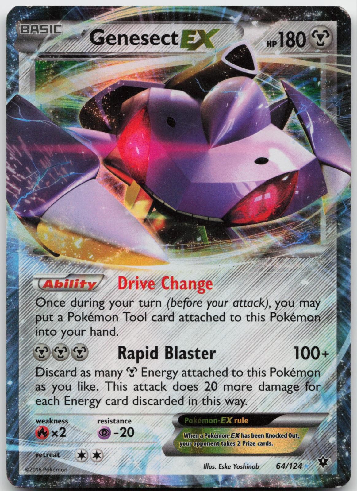 Genesect EX 64/124 Holo Pokemon Fates Collide - MP