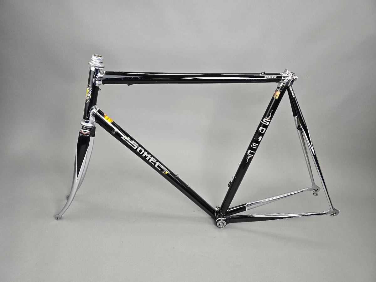 Rahmen Set Somec Pro Max Columbus schwarz Shimano Dura Ace 61 cm steel vintage