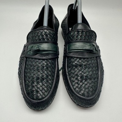 DANIELE FERRADINI Italian Soft Leather Loafers - Black Green  display picture 3