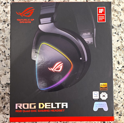 ASUS ROG Delta RGB Quad-DAC RGB Gaming Headset Black USB-C/USB Boom Mic