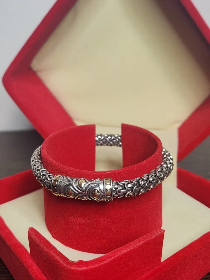 Brazalete escalas John Hardy Legend Naga Dragon - plata de ley - oro de 18 quilates - 7,5" Foto 3 de 4