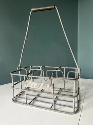 Vintage Galvanised Corona Pop Bottle Holder Carrier - Image 1 of 4