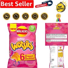 Prawn Cocktail Wotsits – 6 x 13.5g Crisps, Vegetarian-Friendly Snack Packs