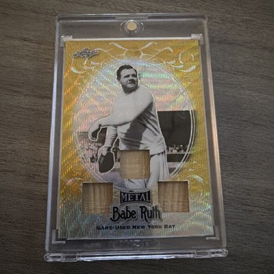True 1/1 Babe Ruth Triple Game Used Bat Multi Shades Texture Of Bat Leaf Metal