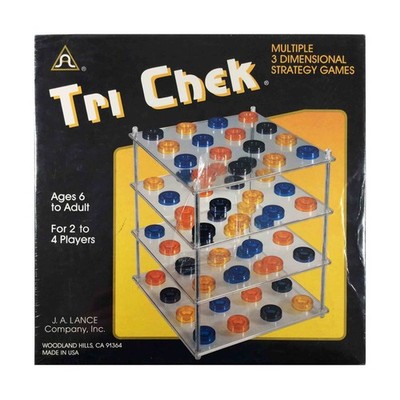 J.A. Lance Company Board Game Tri Chek Box VG/EX