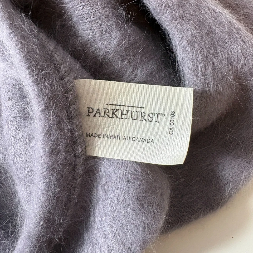 Chapéu boina Parkhurst cinza angorá mistura lã de cordeiro coelho feito no Canadá inverno - Imagem 4 de 4