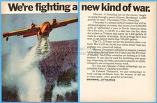 1969 General Dynamics CL-215 Firefighting Aircraft Photo Canadair Limited Ad
