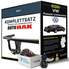 Für VW Passat Limousine B6 Typ 3C2 Anhängerkupplung starr +eSatz 7pol 05- NEU