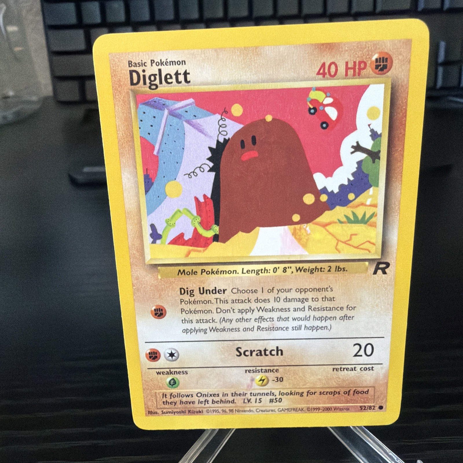 52/82 Diglett Unlimited - Team Rocket - NM Near Mint Pokemon Card