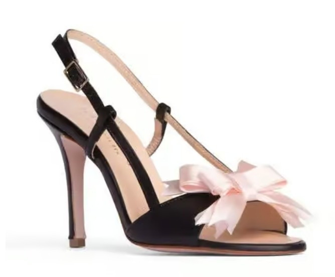 NWB BEAUTIISOLES MARIA BLACK AND PINK SLING BACK HEELS 10