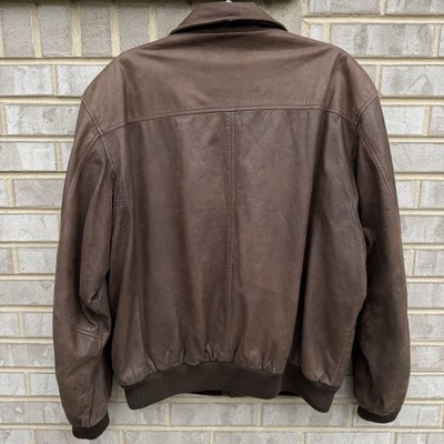 Vtg Aeropostale Leather Jacket Mens XL Compagnie Generale Aviator