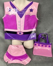 Dress Up Set Cowgirl Costume, 3 Pieces: Vest, Hat Bag, Pink Purple