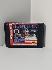 Techmo Super Bowl Sega Genesis Cartridge - Tested
