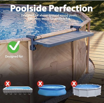 Poolhacker Bar, Swim Up Bar Above-Ground  Pool. ONE TABLE  CLAMP PART ONLY