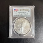2021 $1 Type 2 American Silver Eagle PCGS MS70 FS Flag Label
