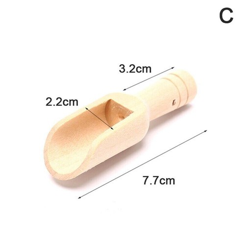Tea Coffee Scoops Mini Bath Salt Spoons Wooden Seasoning Candy Spices Spoons 1Pc - Picture 9 of 12