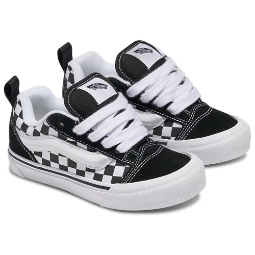 Vans Knu Skool Checkerboard Black White VN000D2TBPB Size 4Y-7Y Womens Boys Kids - Picture 1 of 5
